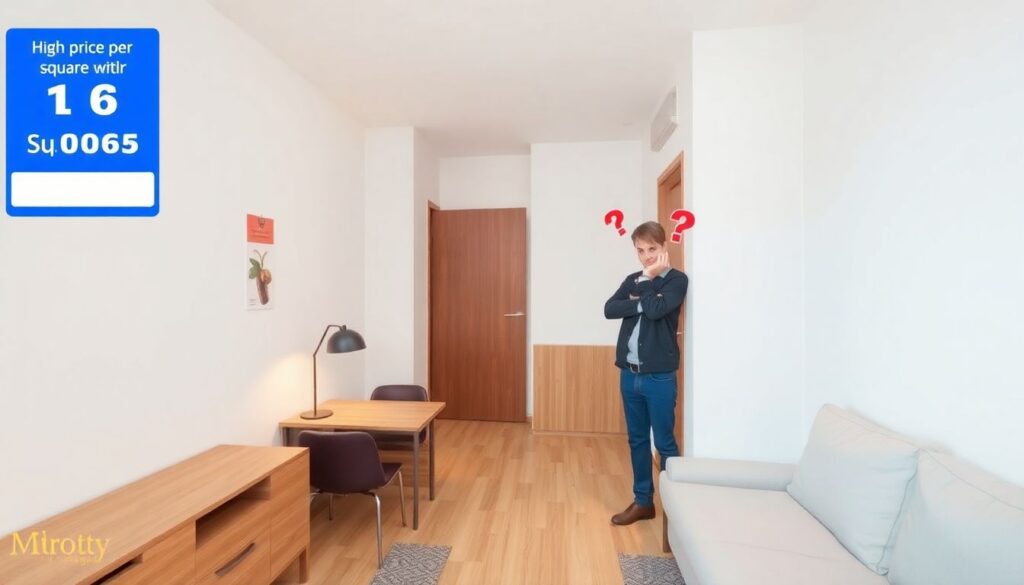 Как происходит оценка квартиры-студии маленькой площади (менее 20 кв.м)? - иллюстрация