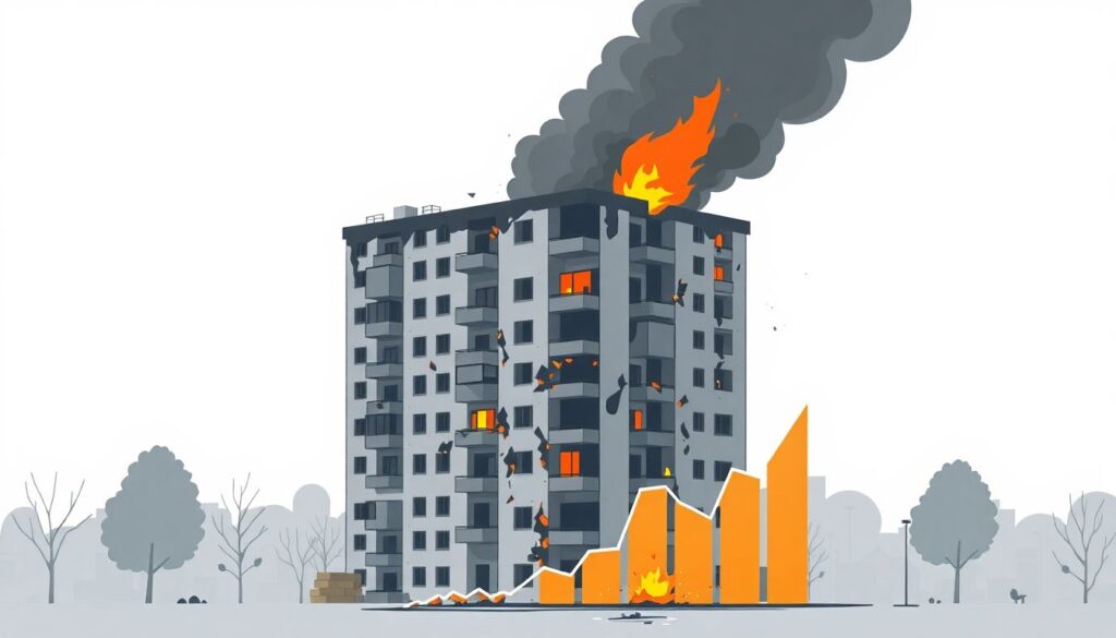 Как происходит оценка квартиры в доме, где был пожар или другое ЧП? - иллюстрация