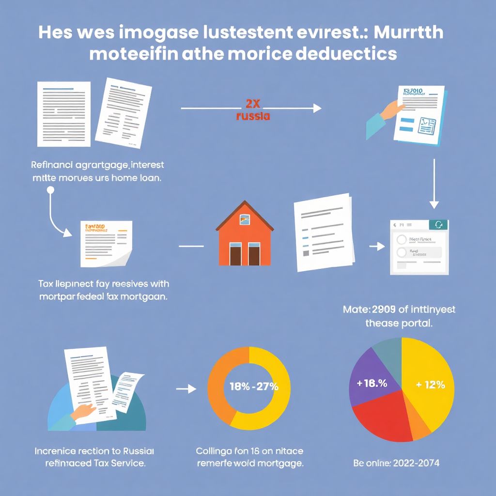Как происходит процесс получения налогового вычета за проценты, если ипотека рефинансирована?