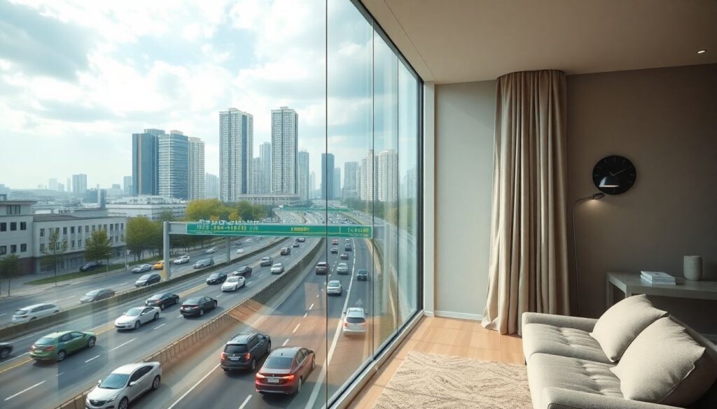 Как происходит оценка квартиры с видом на оживленную трассу? - иллюстрация