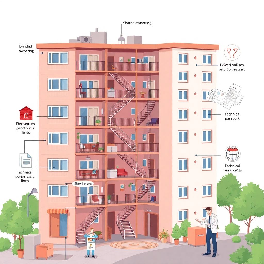 Как происходит оценка квартиры, если она является частью большого домовладения?