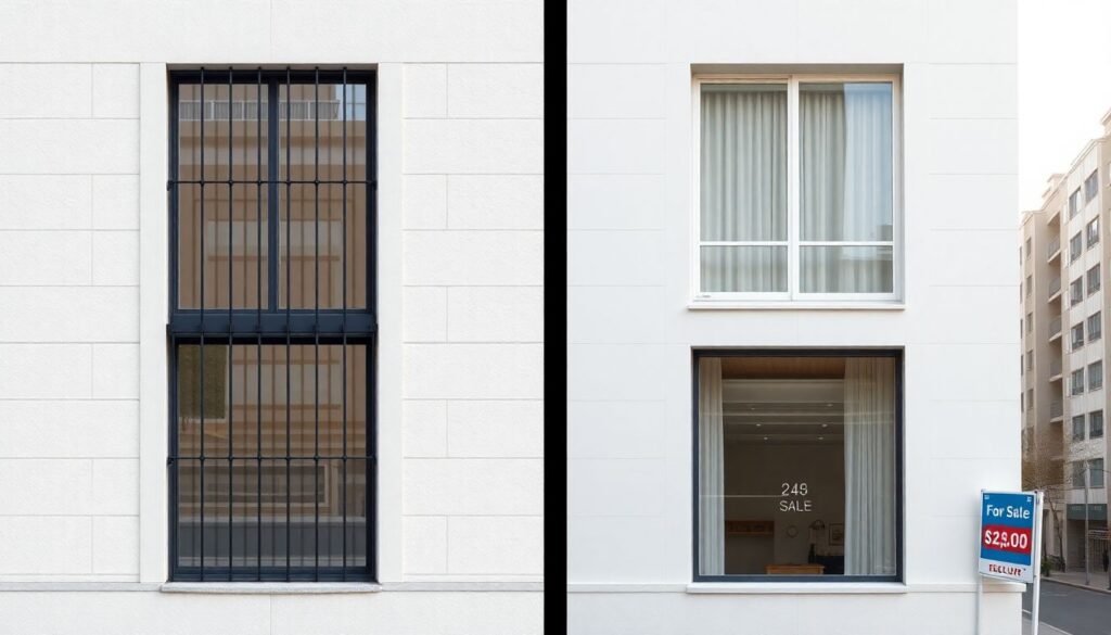 Как происходит оценка квартиры, если она находится на первом этаже без решеток? - иллюстрация