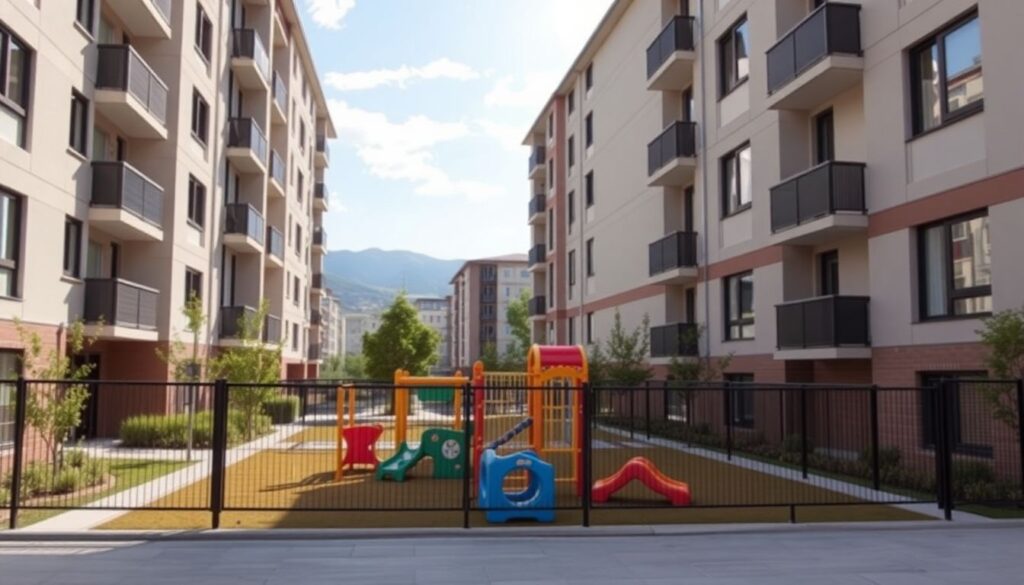 Как происходит оценка квартиры, если она находится в доме с огороженной детской площадкой? - иллюстрация