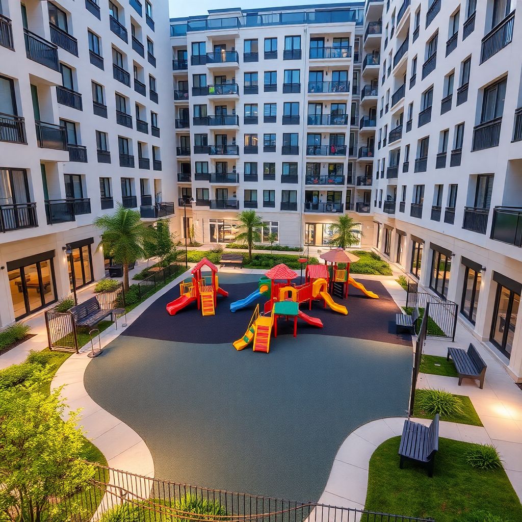 Как происходит оценка квартиры, если она находится в доме с огороженной детской площадкой?